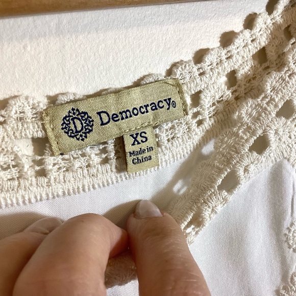 Democracy Ivory Peasant Blouse - Boho Festival 70s Style - Picture 15 of 16